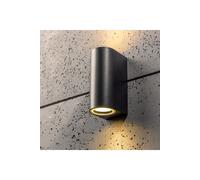 CGC Lighting 'Eileen' Black Outdoor Curved Double Spotlight Wall Light CGC Lighting Black