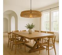 CGC Lighting Extra Large 70cm Natural String Woven Round Easy Fit Lampshade CGC Lighting Natural