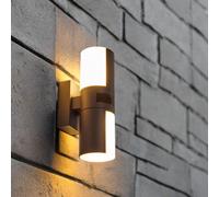 CGC Lighting Faith - Cgc Dark Grey Twin Motion Sensor Cylindrical Led Wall Light