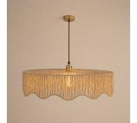 CGC Lighting Francesca Large 60cm Natural String Round Scallop Woven Lampshade CGC Lighting Natural