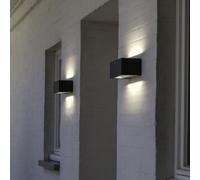 CGC Lighting Hailey - Cgc Dark Grey Small Rectangular 4K Light Led Wall Light