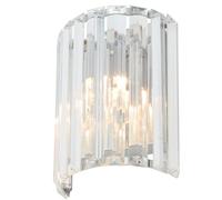 CGC Lighting Hannah - Cgc Chrome & Prism Crystal Curved Wall Sconce Light