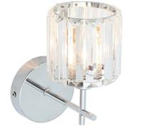 CGC Lighting Hannah - Cgc Chrome & Prism Crystal Wall Torch Light