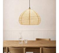 CGC Lighting Hester Oatmeal Linen Large Round Hand Made Lampshade in Beige CGC Lighting Beige