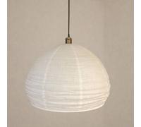 CGC Lighting Hester White Linen Large Round Hand Made Lampshade CGC Lighting White