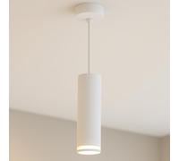 CGC Lighting Indoor Ceiling Hanging Pendant Spotlight GU10, Adjustable, LED, Wall Downlight, Surface Mount (White Hanging)