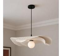 CGC Lighting Indoor Ceiling lamp Shade Curved Design Paper Easy fit Non Electrical (Tallulah Duo Two Layer 60cm and 45cm Paper Wave)
