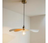 CGC Lighting Indoor Ceiling lamp Shade Curved Design Paper Easy fit Non Electrical (White Paper Duo)