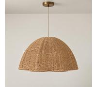 CGC Lighting Indoor Ceiling lamp Shade Scallop Dome Rattan 50cm Easy fit Non Electrical (Rattan Scallop Dome)