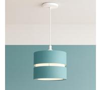 CGC Lighting Indoor Ceiling Lamp Shade Two Tier Layer 26cm Pendant Table Lamp Bedside Bedroom Lounge Hallway Kitchen (Teal)