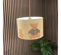 CGC Lighting Indoor Ceiling Lampshade Blue Teddy Bear Bears Boys Round Drum Childrens Shade Light (30cm Navy Teddy)