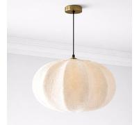 CGC Lighting Indoor Ceiling lampshade Fluffy Teddy Bear Material 45cm Diameter Hanging Floor Table lamp (Cream Fluffy)