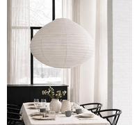 CGC Lighting Indoor Ceiling Lampshade Handmade Easy Fit Linen, Scandinavian Minimalist Style, Non Electrical (White Bell)