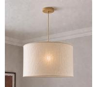 CGC Lighting Indoor Ceiling Lampshade Handmade Easy Fit Linen, Scandinavian Minimalist Style, Non Electrical (Sicilia Oatmeal Linen Large Round)
