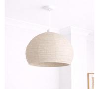 CGC Lighting Indoor Ceiling Lampshade Handmade Easy Fit Linen, Scandinavian Minimalist Style, Non Electrical (Oatmeal Round)