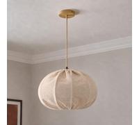 CGC Lighting Indoor Ceiling Lampshade Loose Oatmeal Linen Fabric Large 45cm Width Ceiling Hanging Floor lamp (Oatmeal Oval)