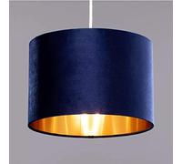 CGC Lighting Indoor Ceiling Lampshade Velvet Drum Shape 30cm Diameter Reflective Inner