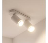 CGC Lighting Indoor Ceiling Spotlight GU10, Adjustable, LED, Wall Downlight, Surface Mount (White 2)