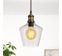 CGC Lighting Indoor Glass Bistro Adjustable Ceiling Pendant Light Lamp Shade (Cylinder)