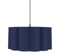 CGC Lighting Indoor lampshade Scalloped Large 48cm Width Drum Shape Ceiling Hanging Floor Table lamp (Navy)