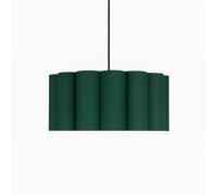CGC Lighting Indoor lampshade Scalloped Large 48cm Width Drum Shape Ceiling Hanging Floor Table lamp (Green)