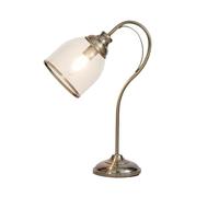 CGC Lighting Indoor Table Desk lamp Antique Brass Glass Shade E14 LED nightlight