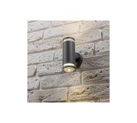 CGC Lighting 'Jennifer' Dark Grey Outdoor Up & Down Cylinder GU10 Wall Light CGC Lighting Grey