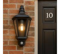 CGC Lighting Jimi Black Outdoor Half Wall Lantern Light with PIR Motion Sensor CGC Lighting Black
