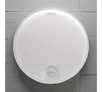 CGC Lighting Leah - Cgc White Opal Round Outdoor Outside Security Bulkhead Wall Light 15W Pir Motion Sensor