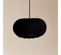 CGC Lighting Lila Black Oval Stretch Ribbed Cotton Fabric Lampshade CGC Lighting Black