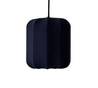 CGC Lighting Lila Navy Cylinder Ribbed Stretch Cotton Fabric Lampshade in Mid Navy CGC Lighting Mid Navy