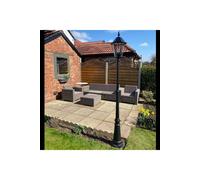 CGC Lighting 'London' 2.3 Metre Extra Tall Black Victorian Style LED Solar Post Light CGC Lighting Black