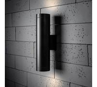 CGC Lighting 'Lucas' Black Extra Long GU10 Double Up & Down Outdoor Wall Light Spotlight IP44 Aluminium CGC Lighting Black