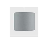 CGC Lighting 'Lupo' Luxury Grey Cotton & Silver Inner Round Pendant Drum Lamp Shade CGC Lighting Grey