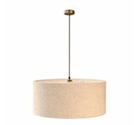 CGC Lighting Modern 45cm Drum Ceiling Lamp Shade Pendant Table Lamp Bedroom Dining Room Lounge (Petra Brown 45cm)