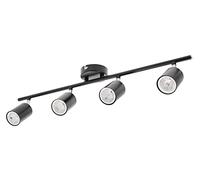 CGC Lighting Modern Contemporary Design Adjustable Heads GU10 Ceiling Spot Lights (Black, Four Bar)