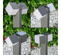 CGC Lighting Morgan - Cgc Dark Grey Double Cube Led Outdoor Post Light