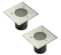 CGC Lighting Myah Two Square Small Stainless Steel Inground Or Decking Lights in Metallics CGC Lighting Metallics