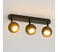 CGC Lighting Nieve Matt Black Triple Three Head GU10 Ceiling Surface Spot Light Round Head CGC Lighting Black