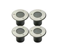 CGC Lighting 'Nola' Four Round Small Stainless Steel Inground Or Decking Lights in Silver CGC Lighting Silver
