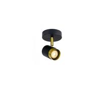 'Orio' Black and Brushed Gold Single GU10 Adjustable Ceiling Spot Light CGC Lighting Black One Size