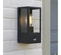 CGC Lighting Outdoor Outside Wall Light PIR Motion Sensor Adjustable Garden Porch Post Driveway Patio Lamp Weatherproof Aluminium Contemporary E27