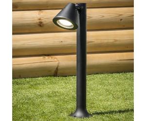 CGC Lighting Outdoor Post Bollard Garden Decking Light Dark Grey Anthracite Adjustable Head