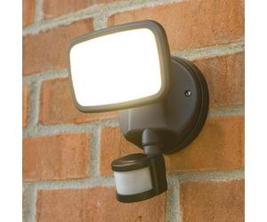 CGC Lighting Outdoor Wall Light Black Single LED Spotlight Floodlight Spot Security Adjustable Head Garden Porch Patio Lamp Slim Modern New Garage Shed (Black Single Head)