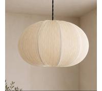 CGC Lighting Palmira Large Oval Stretch Ruffled Silk Fabric Lampshade in Cream CGC Lighting Cream