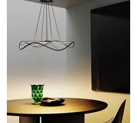 CGC Lighting Paraplu 1 Wave 60cm Matt Black LED Ceiling Pendant Light Chandelier CGC Lighting Black