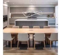 CGC Lighting Paraplu 1 Wave 90cm White LED Ceiling Pendant Light Chandelier CGC Lighting White