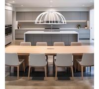 CGC Lighting Paraplu 2 White 90cm Hemisphere LED Ceiling Pendant CGC Lighting White