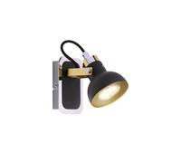 CGC Lighting 'Saff' Black Adjustable Wall Ceiling Light With Gold & Chrome Detail CGC Lighting Black