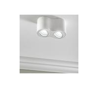 CGC Lighting 'Sasha' White Twin Curved Ceiling Duo Down Spotlights CGC Lighting White